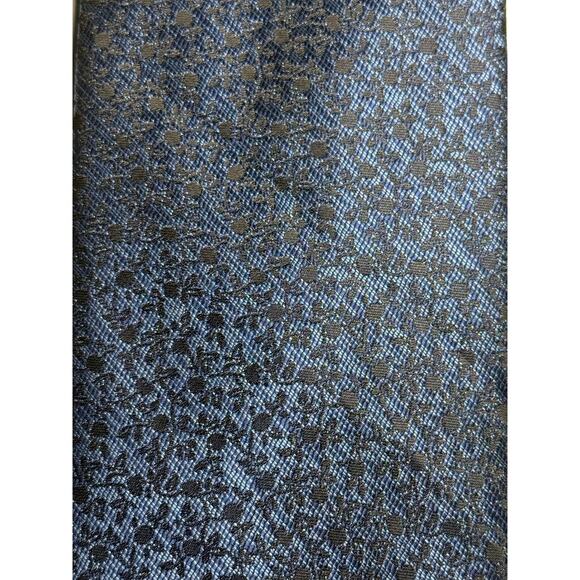 Platinum Designs Handmade Blue Black Floral Occasion Tie, NEW w/Tag - Picture 2 of 4